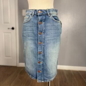 Pilcro Slim Denim Skirt, 4